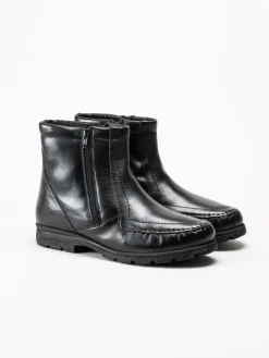 Marco Bossi - Svarta fodrade boots i skinn