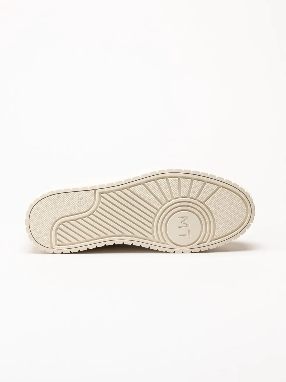 Marco Tozzi - Beige sneakers i skinnimitation