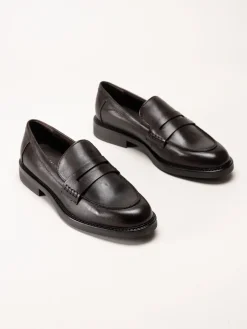 Marco Tozzi - Mörkbruna loafers i skinn