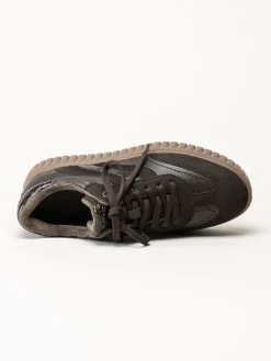 Marco Tozzi - Mörkbruna sneakers