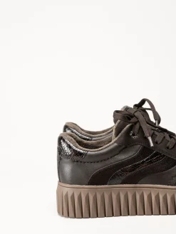 Marco Tozzi - Mörkbruna sneakers
