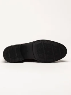 Marco Tozzi - Mörkröda loafers i syntetlack