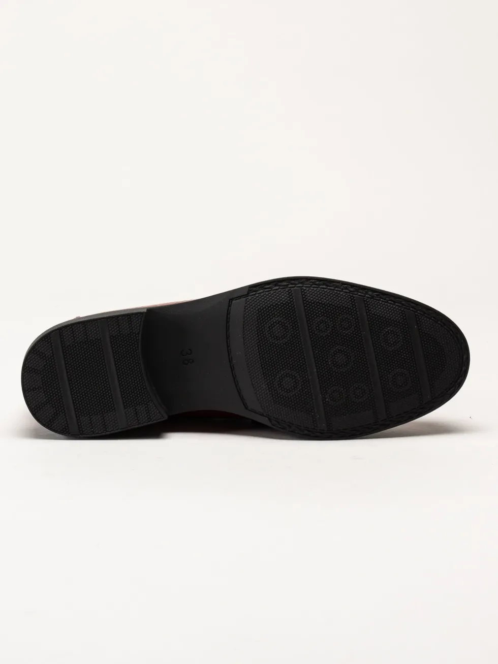 Marco Tozzi - Mörkröda loafers i syntetlack