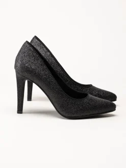 Marco Tozzi - Svarta glitterpumps