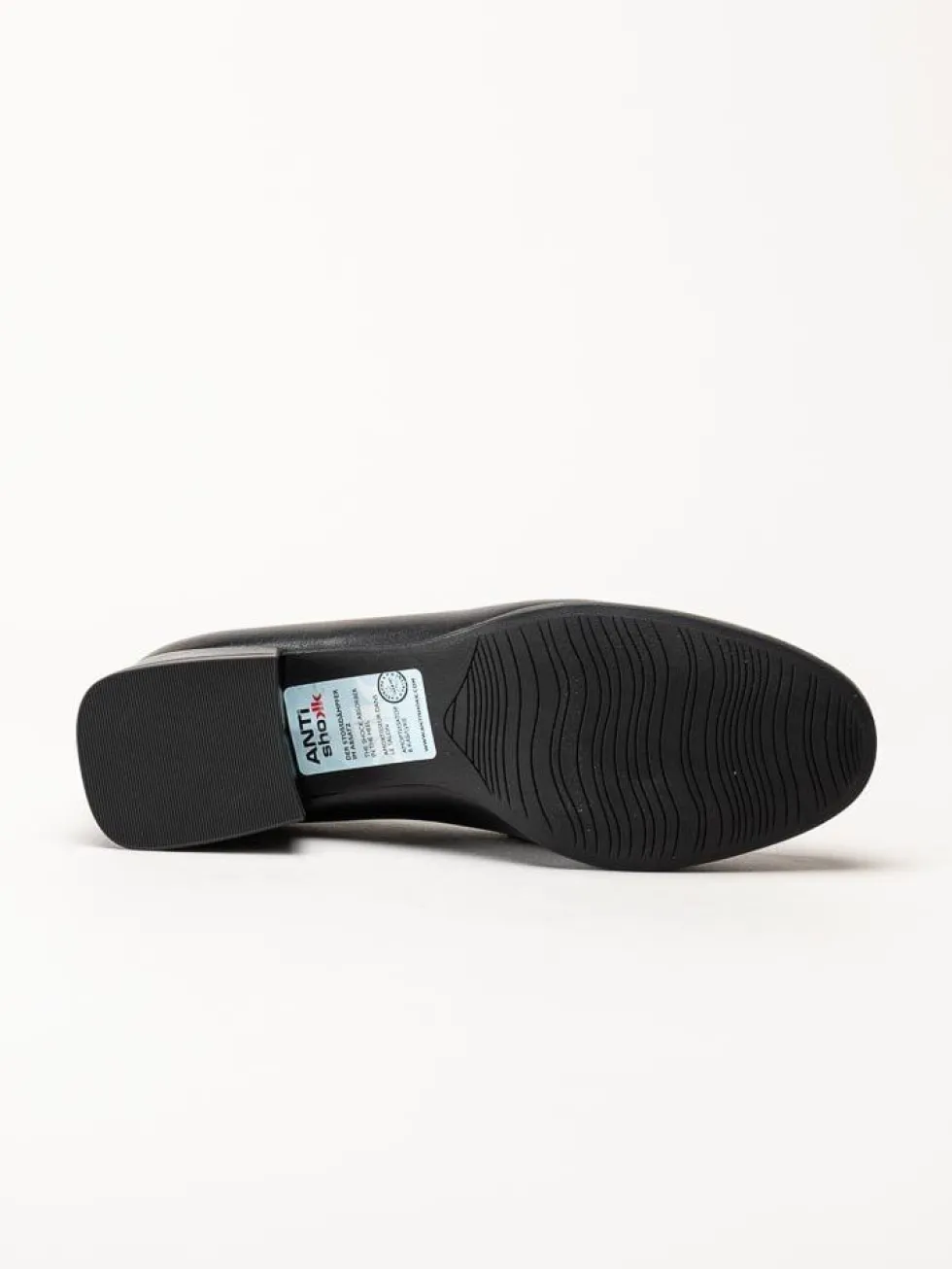 Marco Tozzi - Svarta loafers i skinn