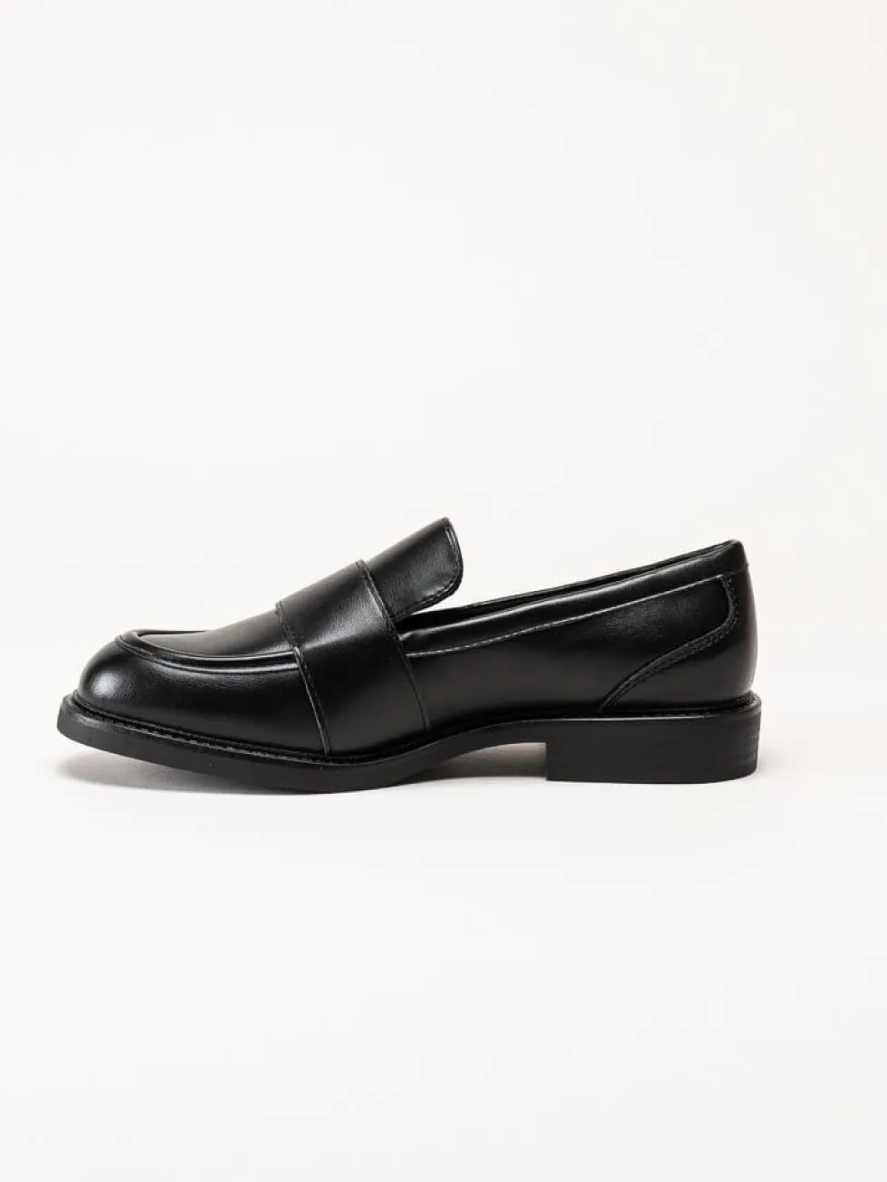 Marco Tozzi - Svarta loafers i skinnimitation