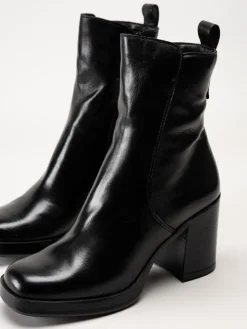 Mjus - Micaela - Svarta boots i skinn