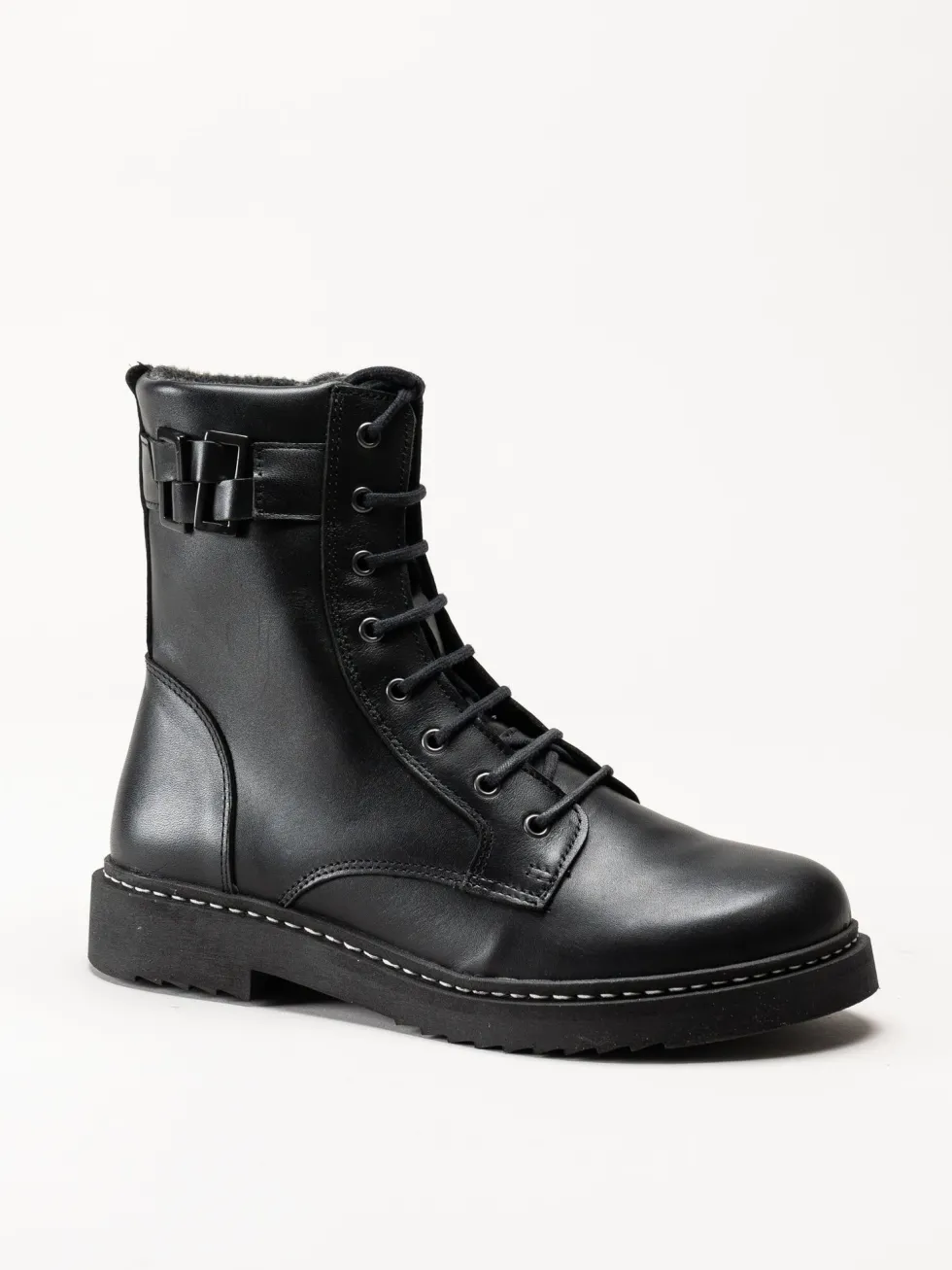 New Feet - Svarta kängor i skinn med Tex-membran