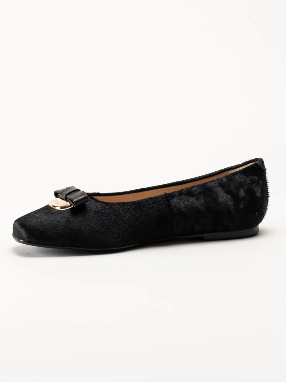 Novita - Manarola Pony - Svarta ballerina i koskinn