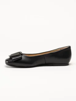 Novita - Manarola - Svarta ballerina i skinn