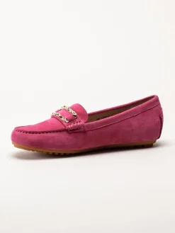 Novita - Parma - Rosa loafers med guldfärgat spänne