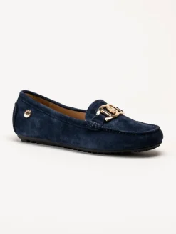 Novita - Parma Royal - Marinblå loafers i mocka