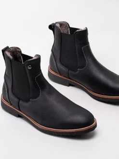 Panama Jack - Garnock Igloo C2 - Svarta fårskinnsfodrade boots i skinn