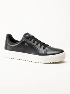 PoleCat - Rex Turin GTX - Svarta skinnsneakers med Gore-Tex
