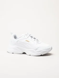 Puma - Cassia 2.0 - Vita sneakers i skinnimitation