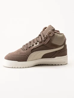 Puma - Shuffle Downtown Mid Wtr - Bruna fodrade sneakers i mocka