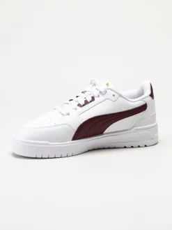 Puma - Shuffle Downtown - Vita sneakers med vinröda partier