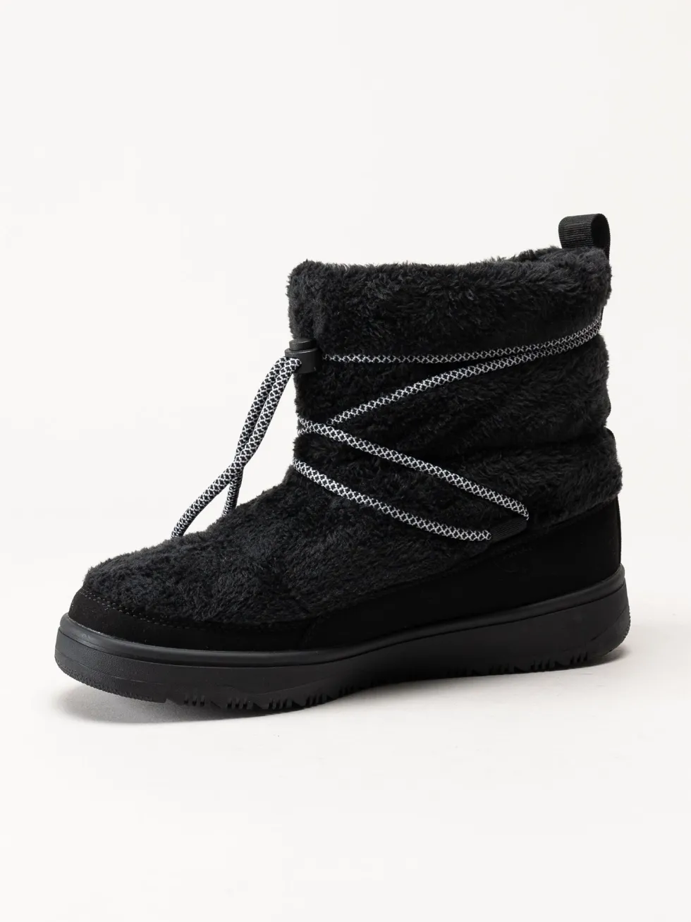 Puma - Snowbae Suede Wns - Svarta boots i fuskpäls