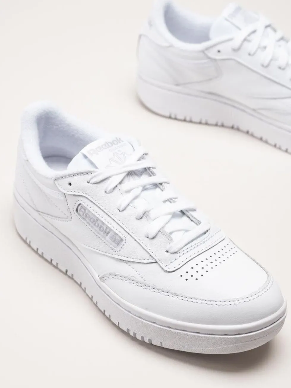 Reebok - Club C Double - Vita sneakers i skinn