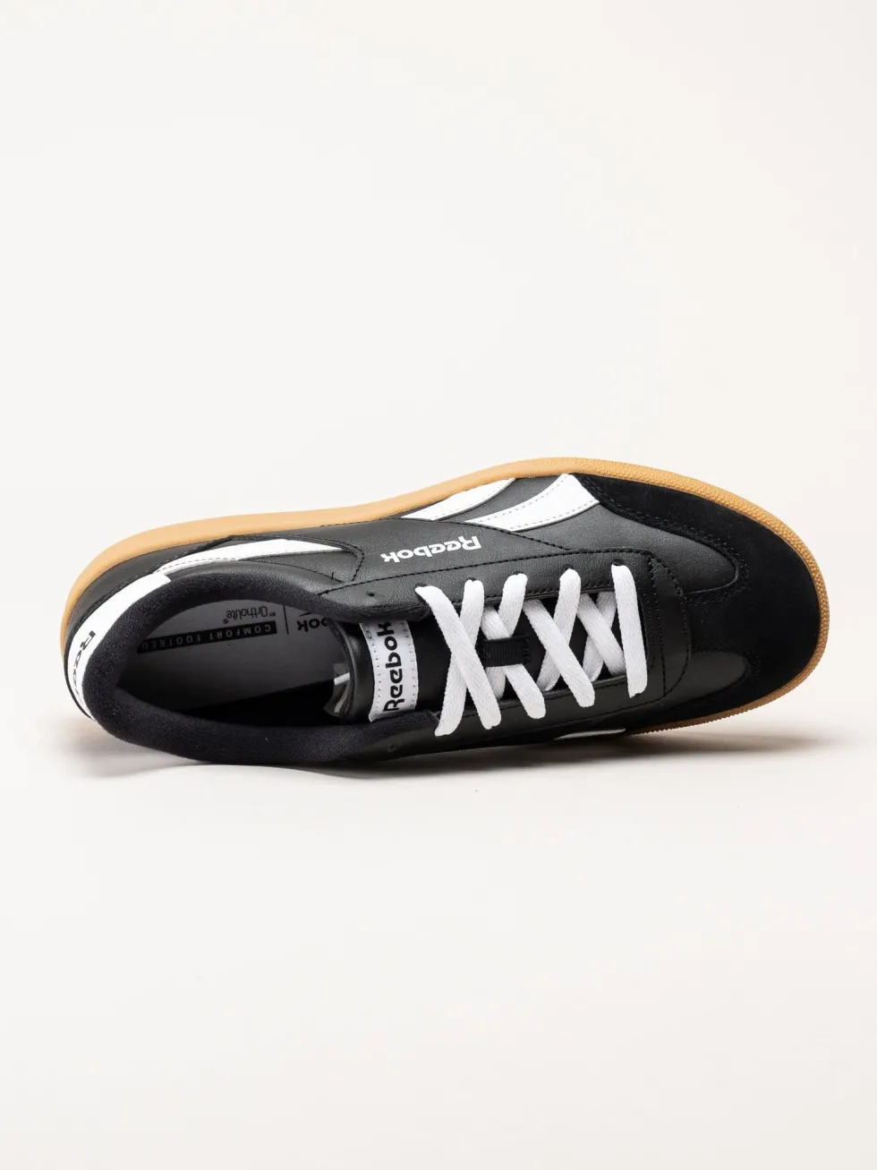 Reebok - Smash Edge S - Svarta sneakers i skinn och mocka
