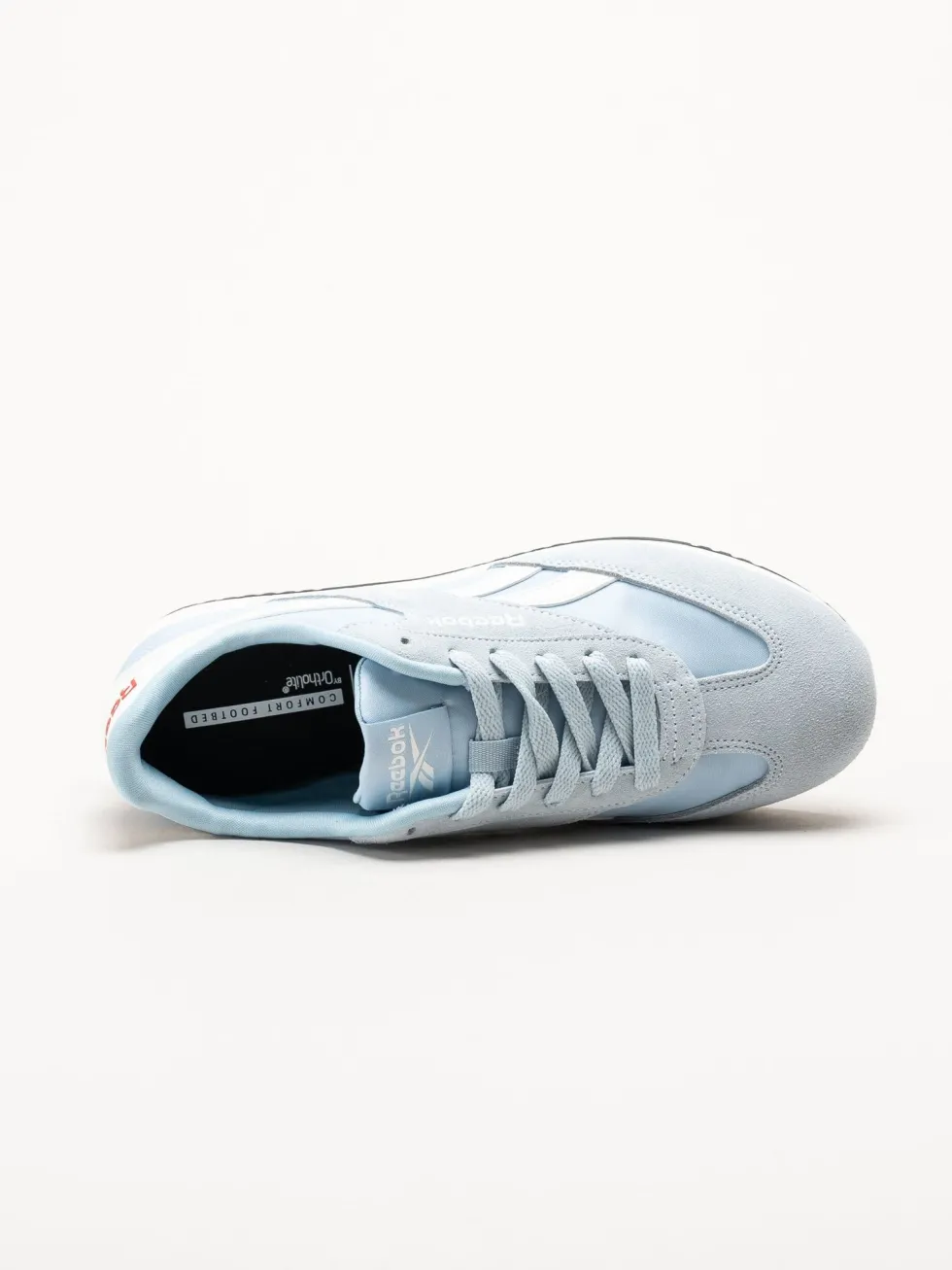 Reebok - World 70 - Ljusblå sneakers i nylon och mocka
