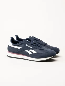 Reebok - World 70 - Mörkblå sneakers i mocka och textil