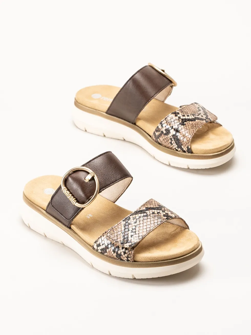 Remonte - Bruna sandaler i skinn