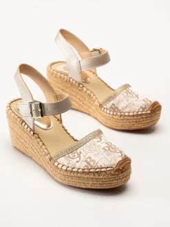 Replay - Susan RBJ2 - Platinfärgade kilklackade espadrillos