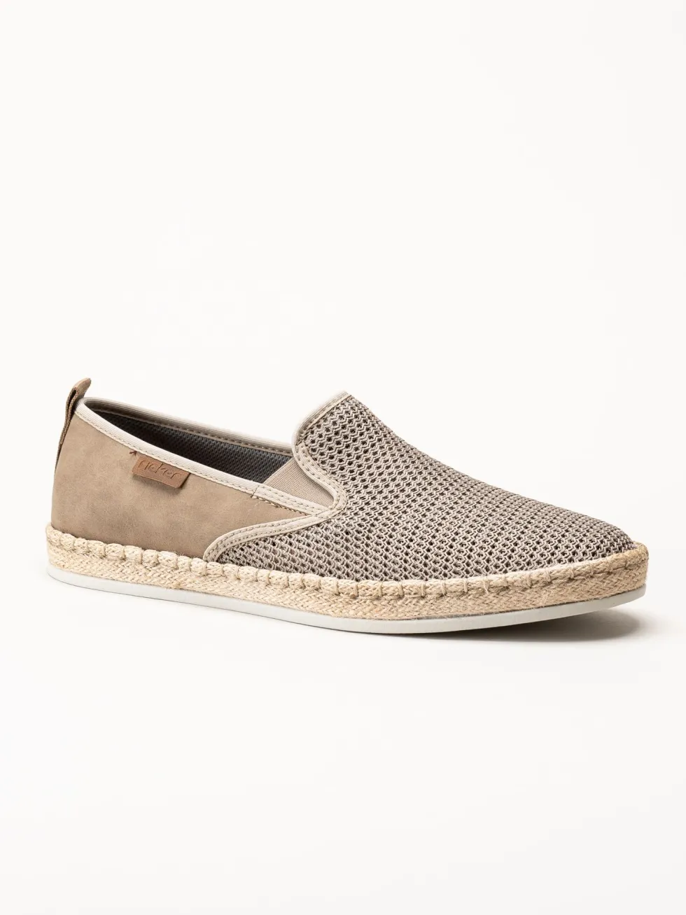 Rieker - Beige slip on sko