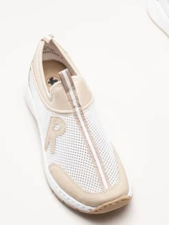 Rieker - Beige slip on sneakers