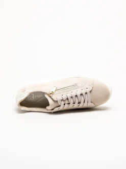 Rieker - Beige sneakers i nubuck