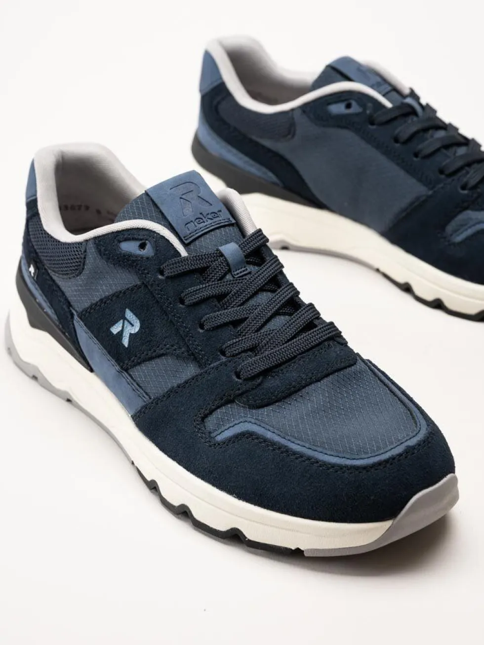 Rieker - Blå retrosneaker i mesh