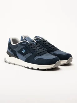 Rieker - Blå retrosneaker i mesh