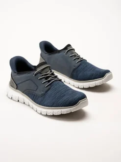 Rieker - Blå slip on skor i mesh
