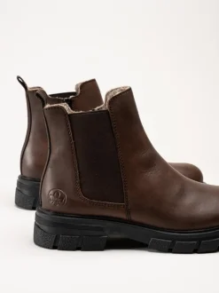 Rieker - Bruna grova chelsea boots i skinn