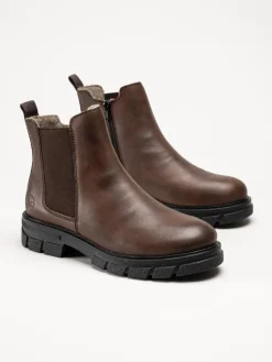 Rieker - Bruna grova chelsea boots i skinn