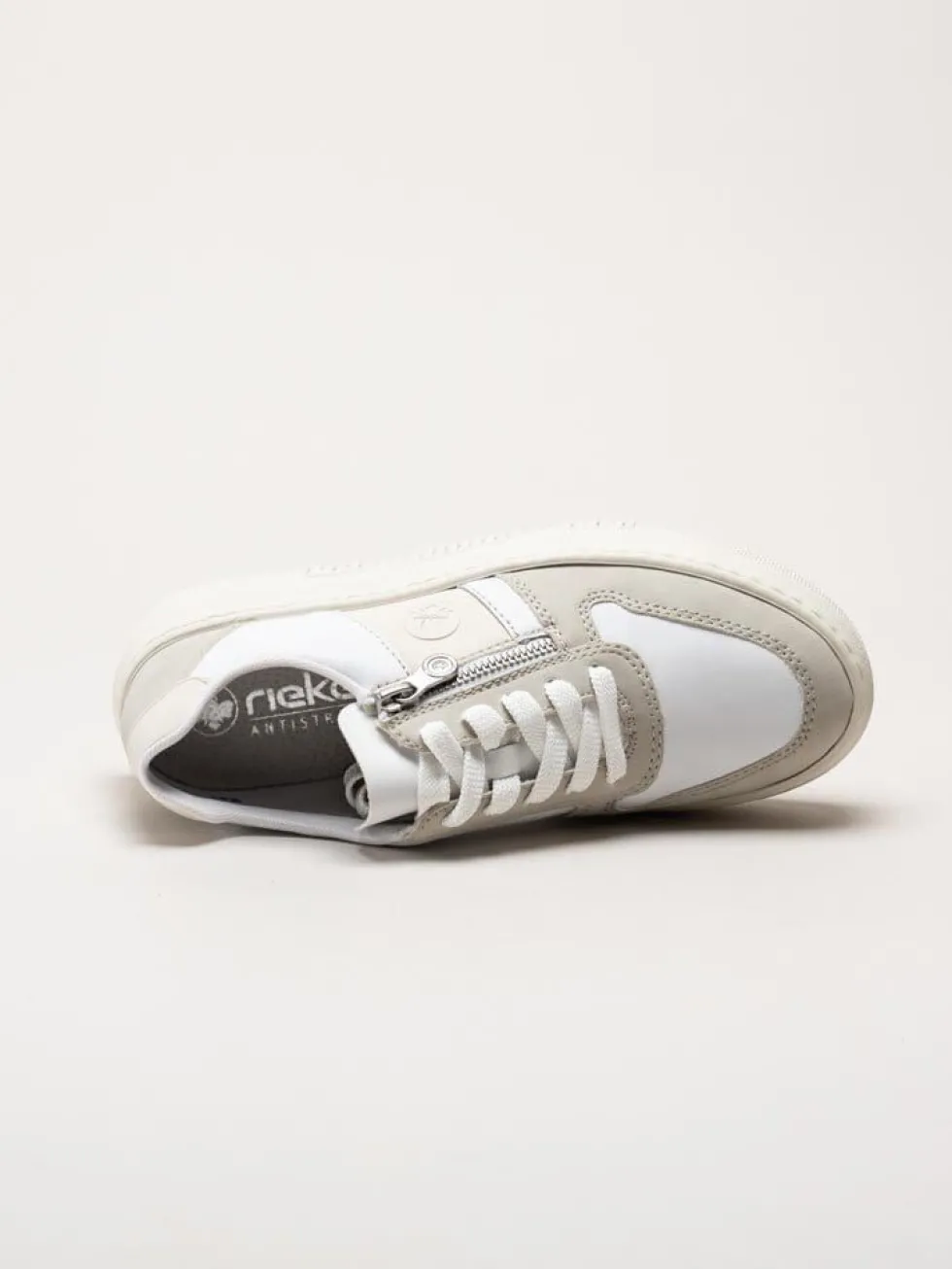Rieker - Flerfärgad vita platåsneakers