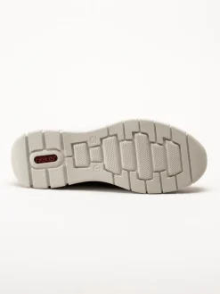 Rieker - Grå slip-on skor i textil