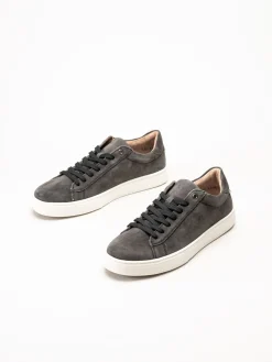 Rieker - Grå sneakers i mocka