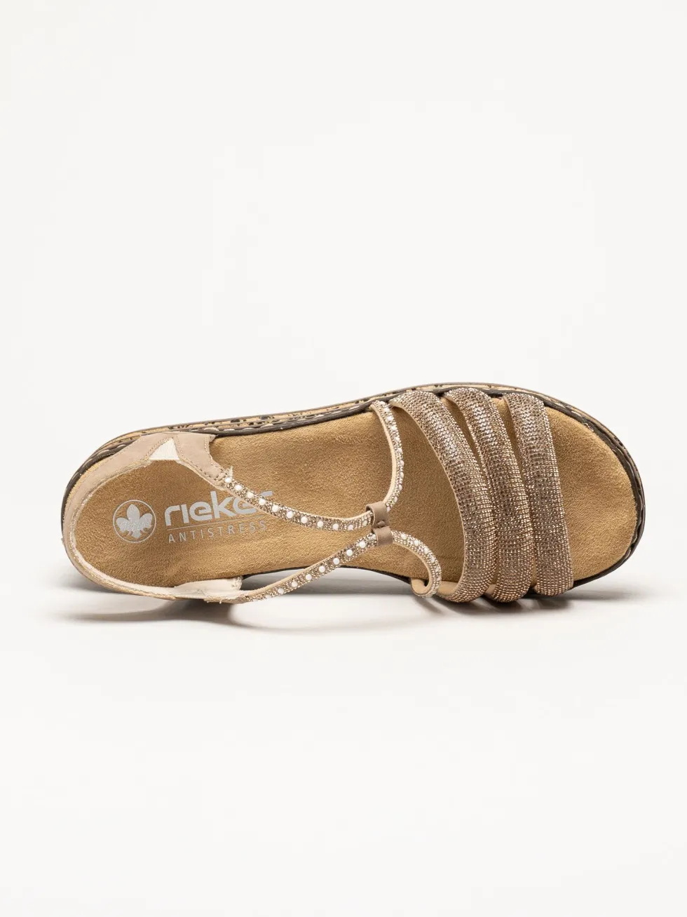 Rieker - Guldfärgade sandaletter