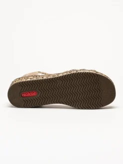 Rieker - Guldfärgade sandaletter