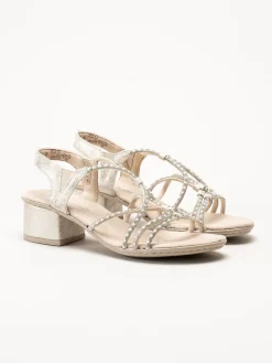Rieker - Guldfärgade sandaletter