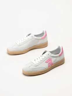 Rieker - Ljusgrön sneakers i mocka