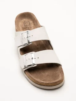 Rieker - Ljusgrå sandaler i nubuck