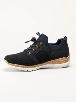 Rieker - Mörkblå slip on sneakers
