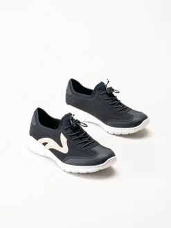 Rieker - Mörkblå slip on sneakers