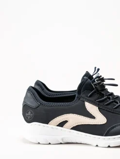 Rieker - Mörkblå slip on sneakers