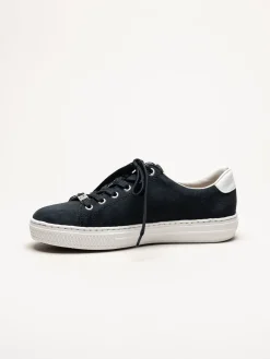 Rieker - Mörkblå sneakers med dragkedja