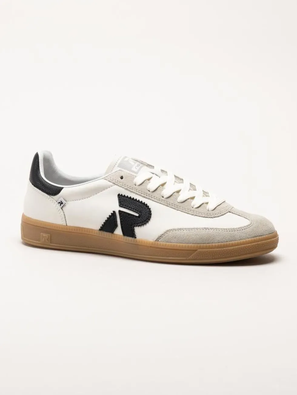 Rieker - Off white sneakers i skinn