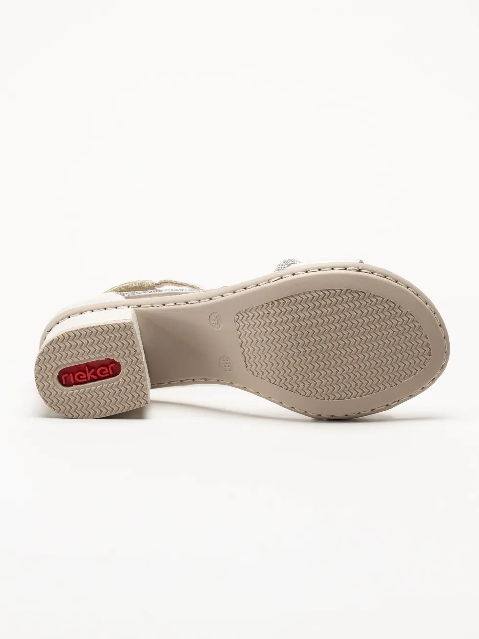 Rieker - Silverfärgade sandaletter